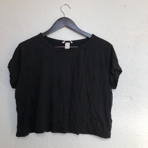 H&M basic cropped tee